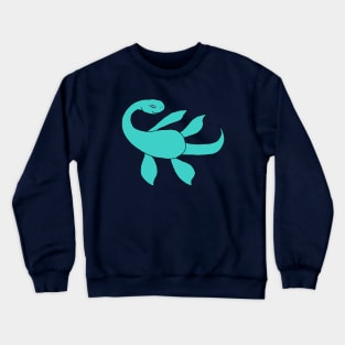 Dino Nessie - Turquoise Crewneck Sweatshirt